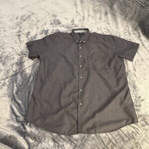 Interaffair Mens Sz XL Short Sleeve Button Down Shirt Geometric AOP Casual